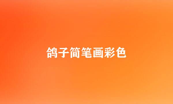 鸽子简笔画彩色