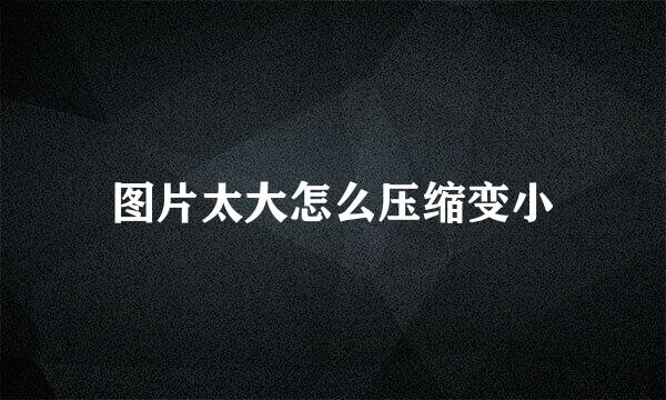 图片太大怎么压缩变小
