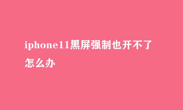 iphone11黑屏强制也开不了怎么办