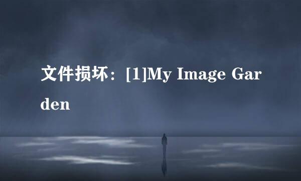 文件损坏：[1]My Image Garden