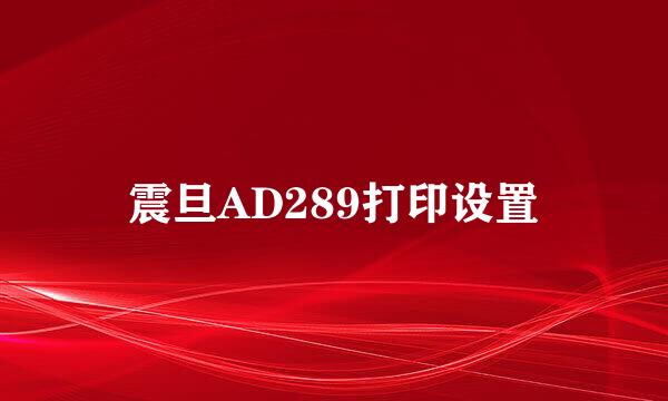 震旦AD289打印设置