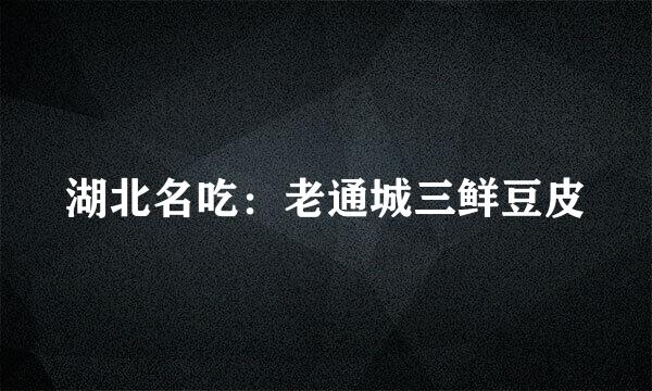 湖北名吃：老通城三鲜豆皮