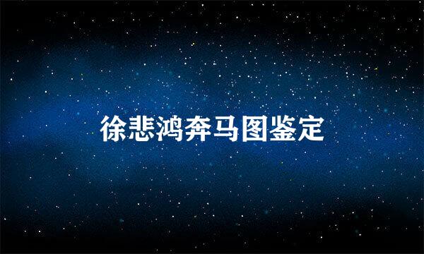 徐悲鸿奔马图鉴定