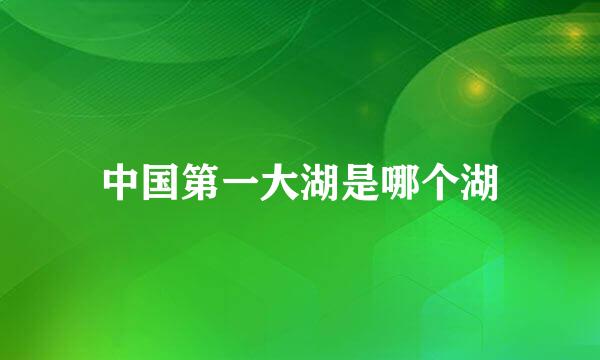 中国第一大湖是哪个湖