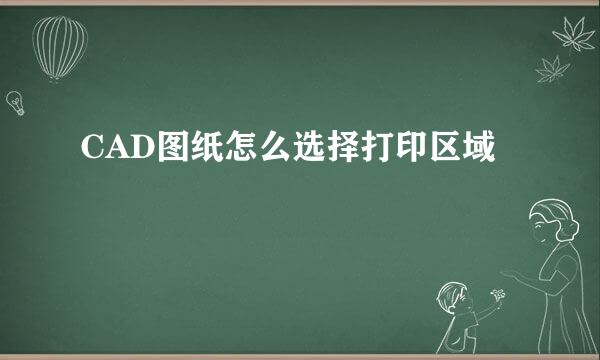 CAD图纸怎么选择打印区域