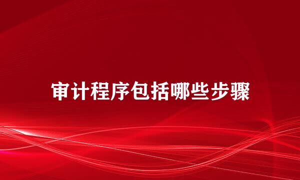 审计程序包括哪些步骤