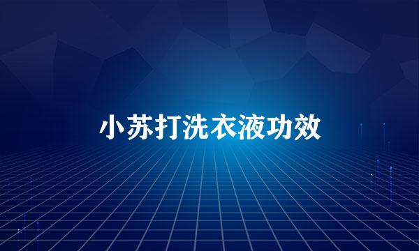 小苏打洗衣液功效