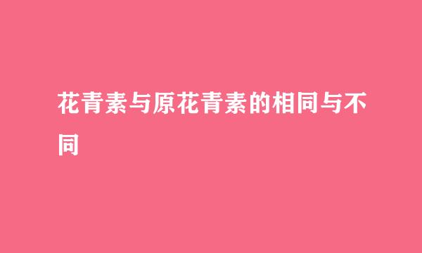 花青素与原花青素的相同与不同