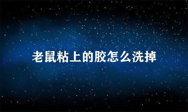 老鼠粘上的胶怎么洗掉
