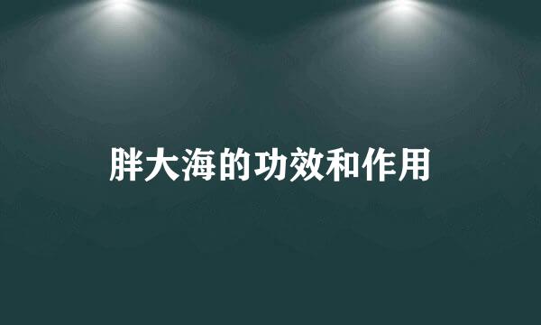 胖大海的功效和作用