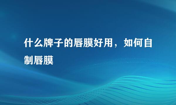 什么牌子的唇膜好用，如何自制唇膜