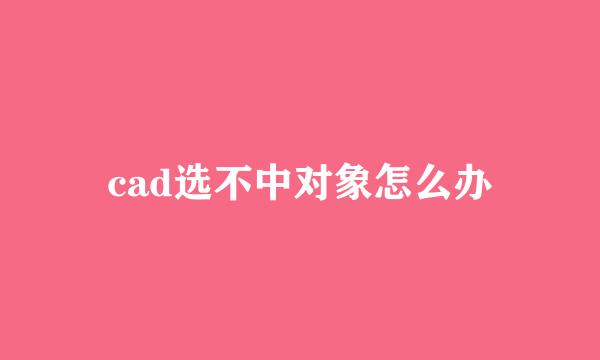 cad选不中对象怎么办