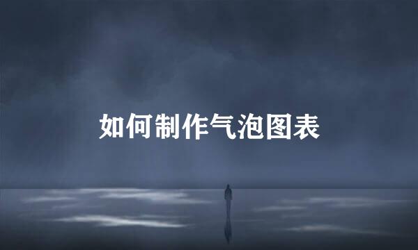 如何制作气泡图表