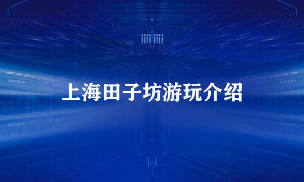 上海田子坊游玩介绍