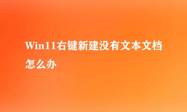 Win11右键新建没有文本文档怎么办