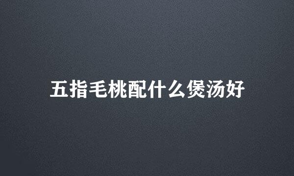 五指毛桃配什么煲汤好