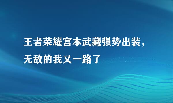 王者荣耀宫本武藏强势出装，无敌的我又一路了