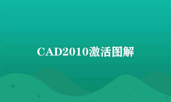 CAD2010激活图解