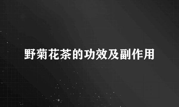 野菊花茶的功效及副作用