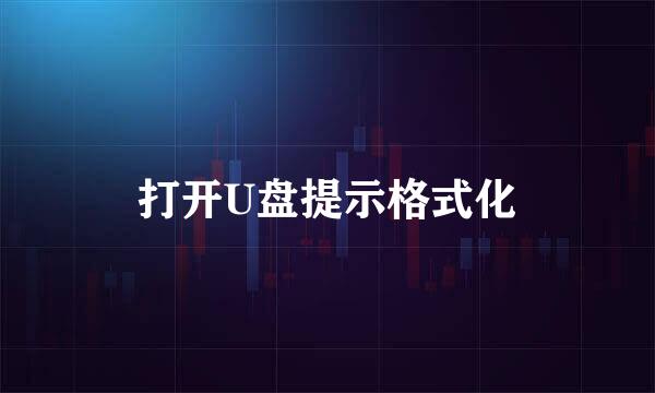 打开U盘提示格式化