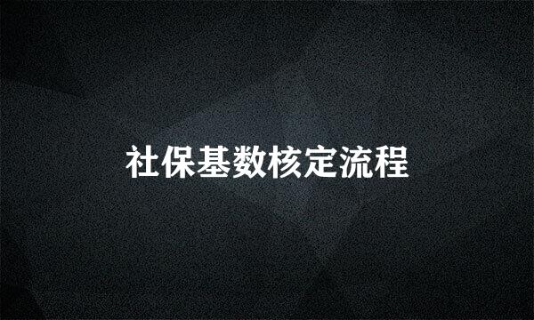 社保基数核定流程