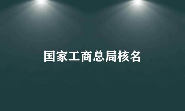 国家工商总局核名