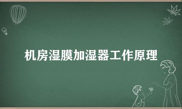 机房湿膜加湿器工作原理