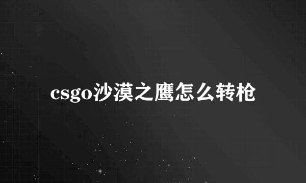 csgo沙漠之鹰怎么转枪