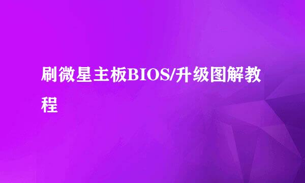 刷微星主板BIOS/升级图解教程
