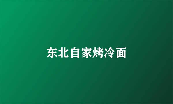 东北自家烤冷面