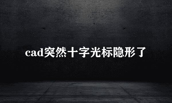 cad突然十字光标隐形了