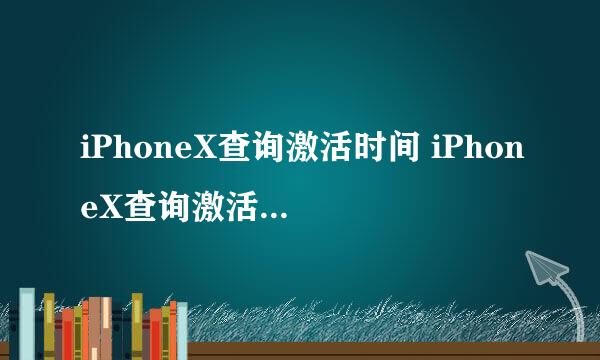 iPhoneX查询激活时间 iPhoneX查询激活时间方法