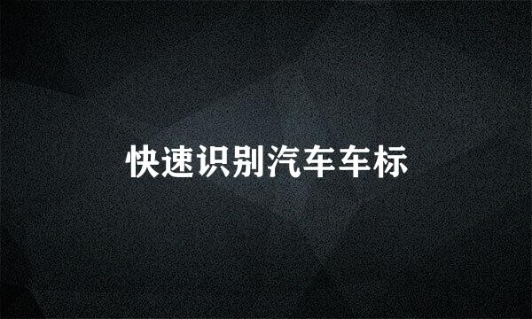 快速识别汽车车标