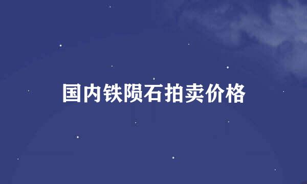 国内铁陨石拍卖价格