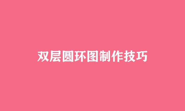 双层圆环图制作技巧