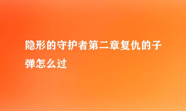 隐形的守护者第二章复仇的子弹怎么过