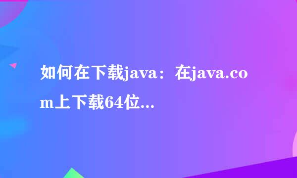如何在下载java：在java.com上下载64位java8