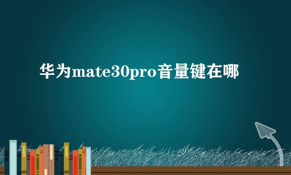 华为mate30pro音量键在哪