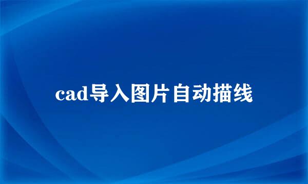 cad导入图片自动描线