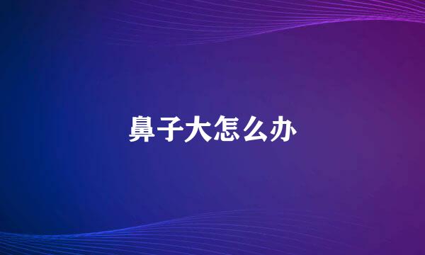 鼻子大怎么办