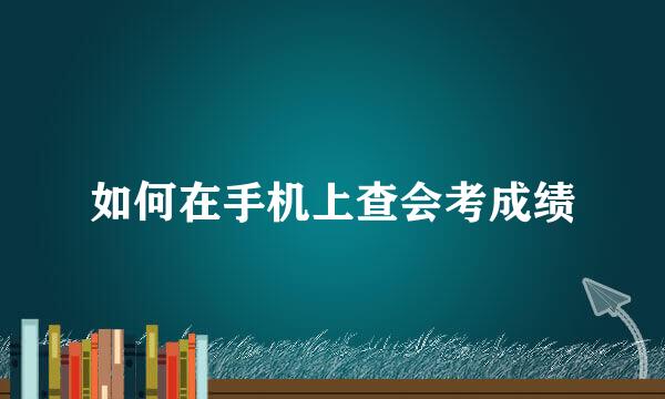 如何在手机上查会考成绩