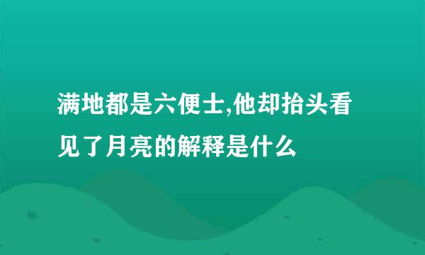 满地都是六便士,他却抬头看见了月亮的解释是什么