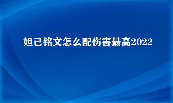妲己铭文怎么配伤害最高2022