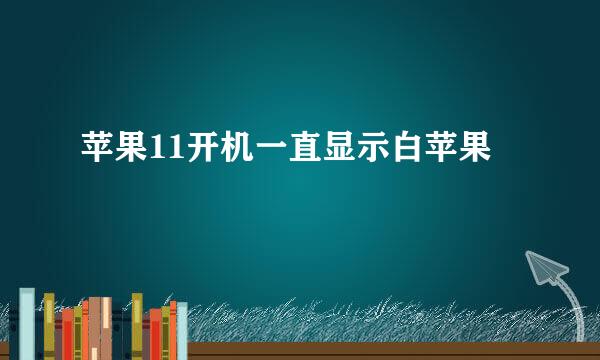 苹果11开机一直显示白苹果