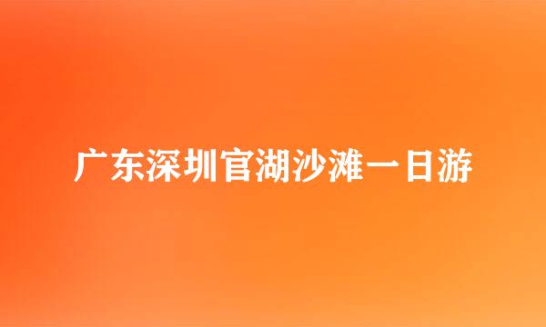 广东深圳官湖沙滩一日游