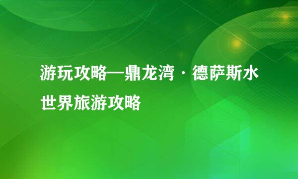 游玩攻略—鼎龙湾·德萨斯水世界旅游攻略
