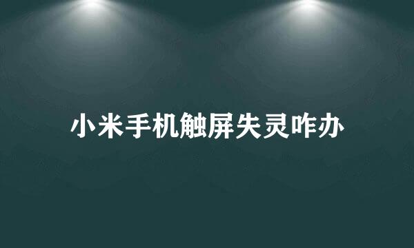 小米手机触屏失灵咋办