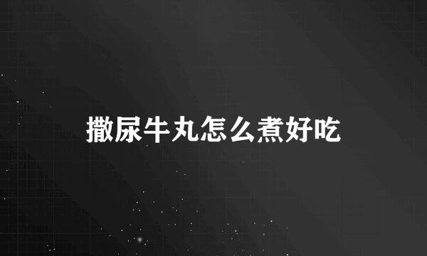撒尿牛丸怎么煮好吃