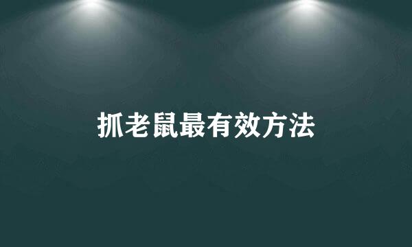 抓老鼠最有效方法