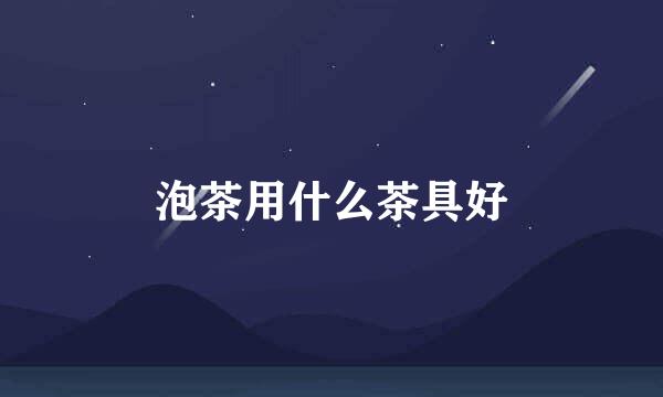 泡茶用什么茶具好